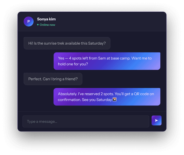 Xplortiv customer messaging preview